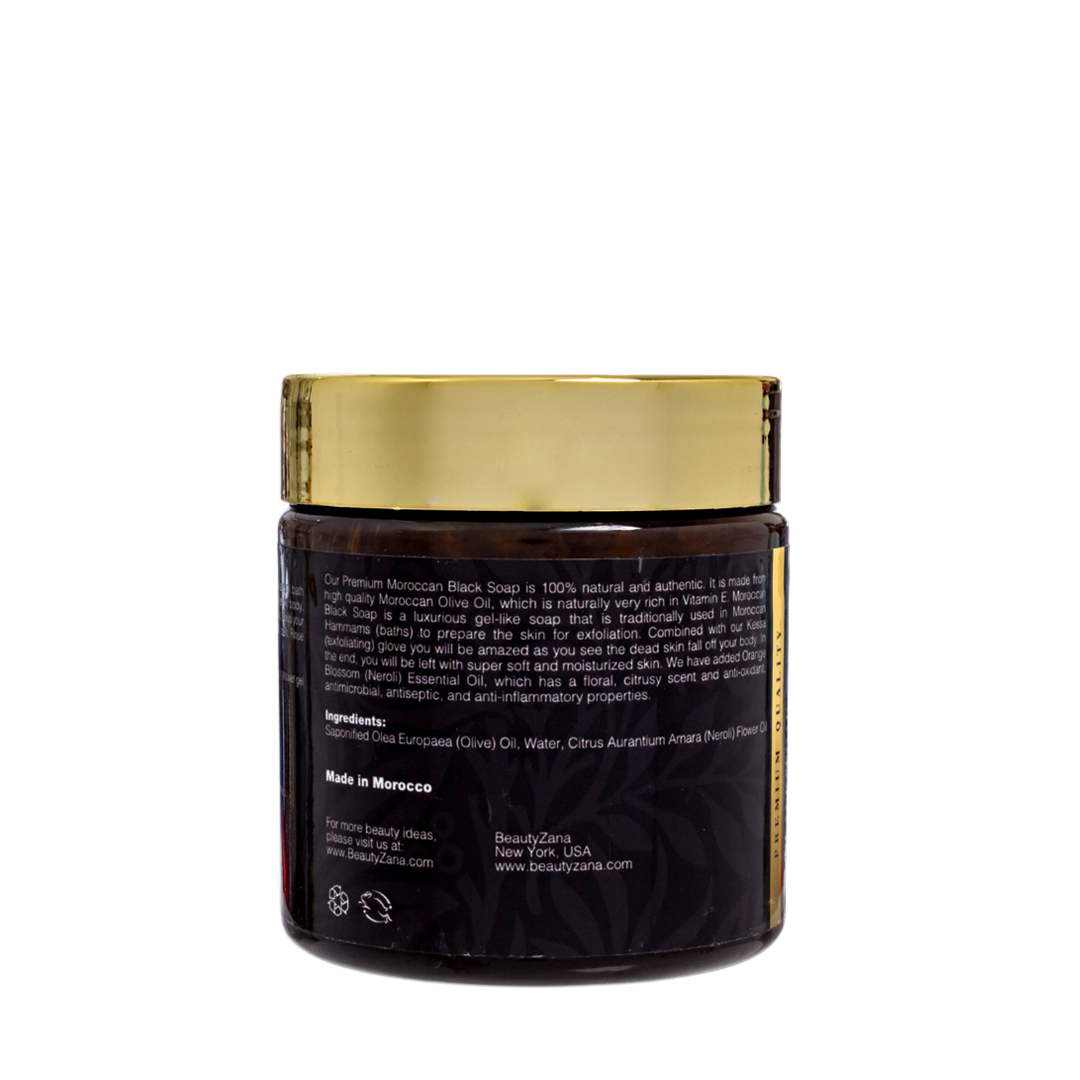Moroccan Black Soap with Orange Blossom BeautyZana