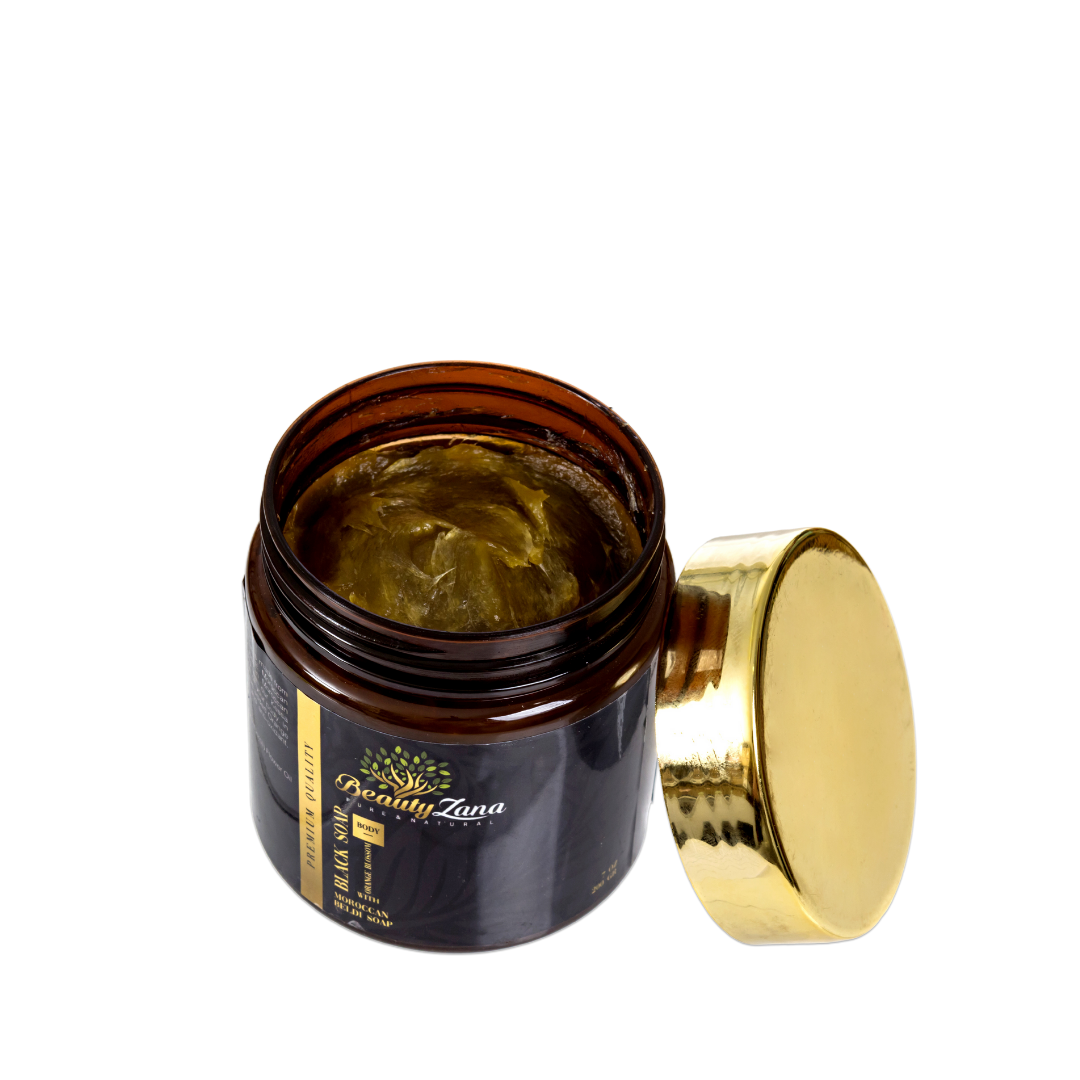 Moroccan Black Soap with Damask Rose BeautyZana